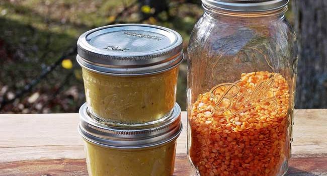 Lentils in Jar