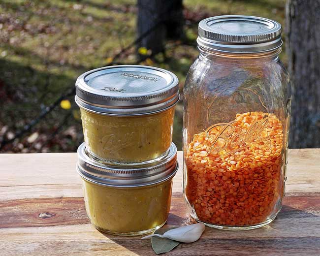 Lentils in Jar